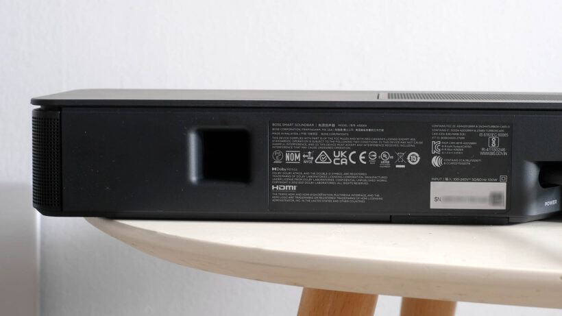 Bose Smart Soundbar πίσω πλευρά